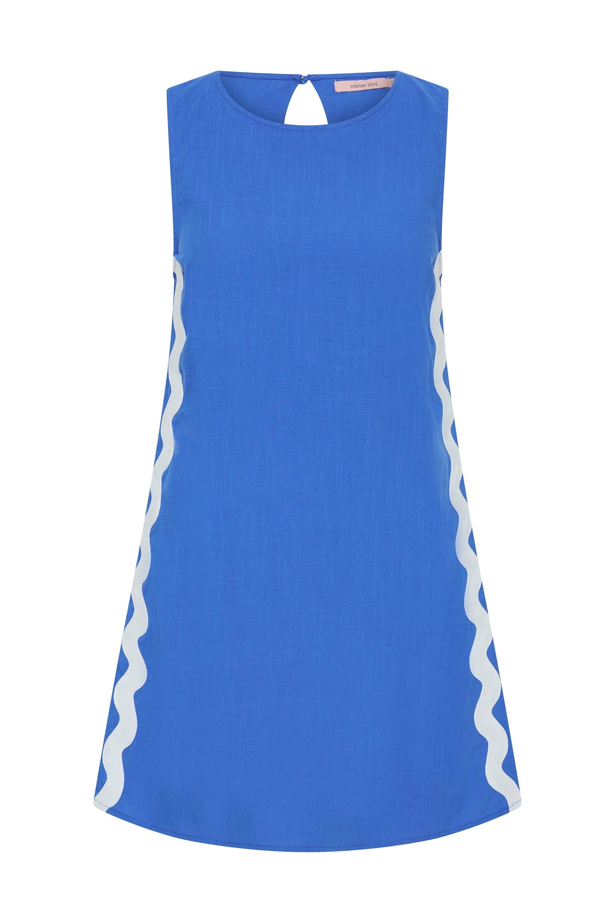 Margot Mini Dress In Caribbean Ric Rac
